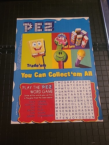 Pez dispenser spongebob - pez, word