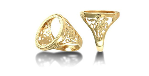 9ct yellow gold - yellow, half