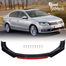 For VW Passat B8 Car Front Bumper Spoiler Lip Splitter Carbon Fiber Black