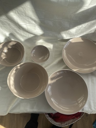 Modern taupe white ceramic - taupe,