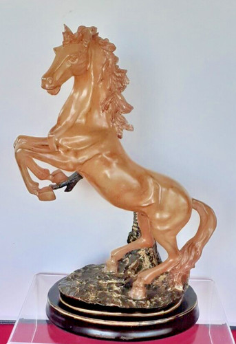 Vtg rearing horse sculpture - rearing,