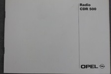 Opel Radio CDR 500 manual