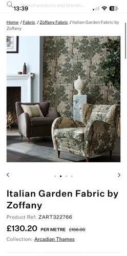 Zoffany italian garden fabric - zoffany,