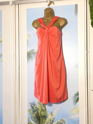 Reiss orange satin mini - orange, dress