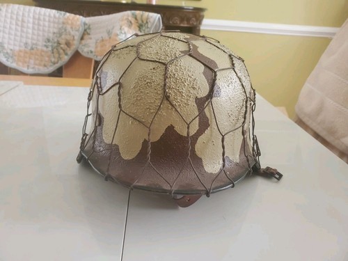 German stahlhelm ww2 with wire - with,