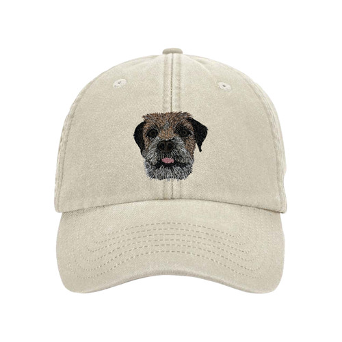 Border terrier embroidered - border,