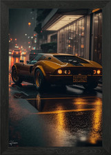 GOLD LAMBORGHINI MIURA CAR