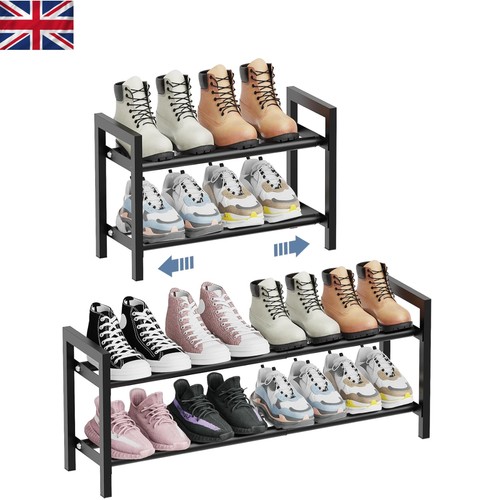 Tier expandable black shoe - 2-tier,
