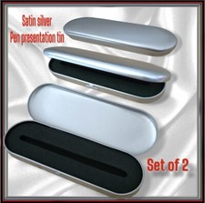 2 Pcs Pen Gift Boxes Tin Empty