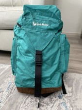 Gander Mountain Vintage Nylon/ Leather  Backpack Rucksack Bag
