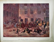 Old Antique Print 1910 Colour