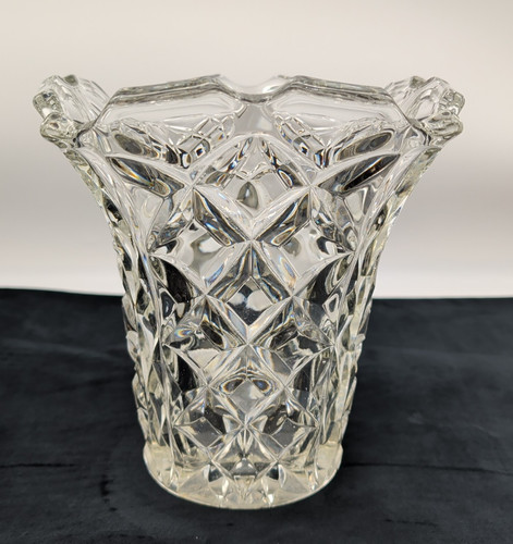 Cut glass bouquet vase large - bouquet,