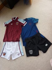 BOYS UMBRO WESTHAM FOOTBALL KITS X2 SIZE YM GUC