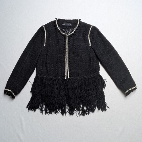 New zara black boucle - zara,