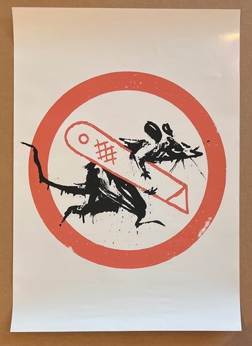 Banksy cut run rat official - cut, &