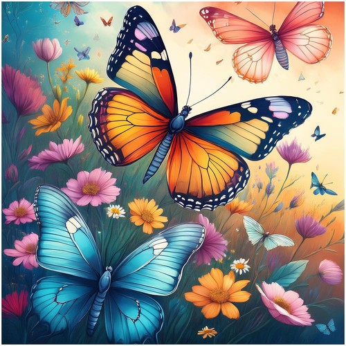 Tile mural colorful - mural,