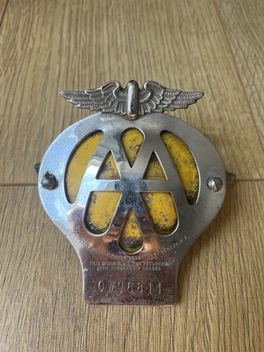 Vintage car grille badge - car,