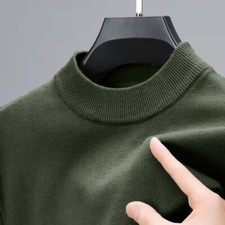 Men Half Turtleneck Winter Warm Knitwear Sweater Mock Neck Jumper Pullover Tops❤