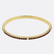 Ruby and Diamond Flexible Bracelet
