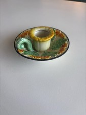 Maruhon Ware Candle Holder Japan 1930-1950 Vintage Ceramic Hand Painted Floral