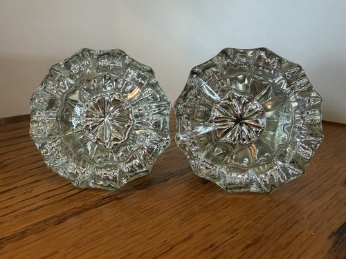 Vintage glass door knobs pair - vintage,