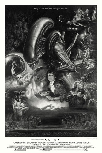 Alien metallic monochrome - alien,