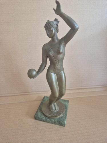 Soviet bronze gymnast statue - bronze, statue~