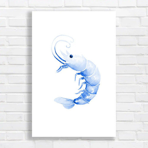 Aqua blue shrimp - blue,