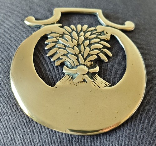 Antique cast horse brass - antique,