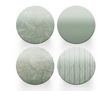 4 x Round Sage Green Coasters