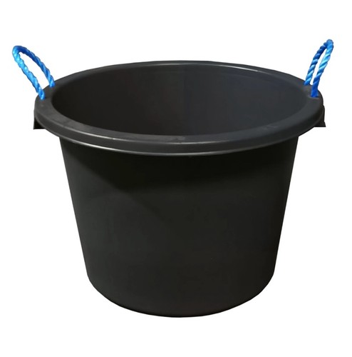 45l black muck bucket rope - muck,
