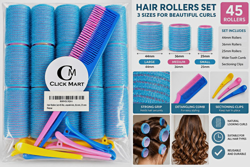 Click mart hair rollers set - hair,