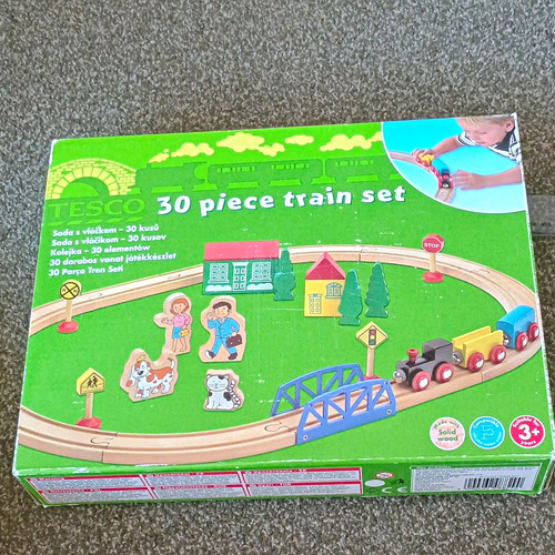 Tesco piece wooden train - tesco,
