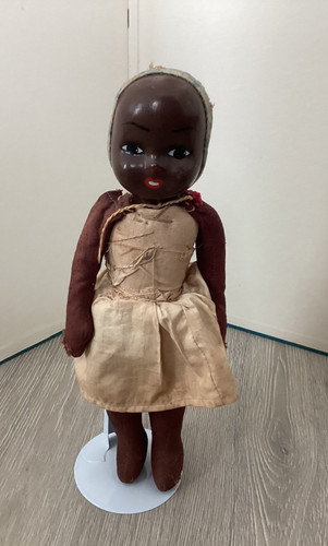 Leather face black - woman, doll