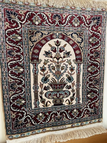Turkish silk rug - turkish,