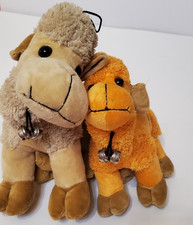 Lanzarote Camel Plush Soft Toys - Holiday Souvenir  - Orange / Biege 12" & 9.5"