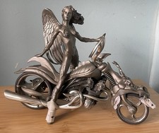Franklin Mint Seduction Rages Pewter Motorcycle Julie Bell Fantasy Figure