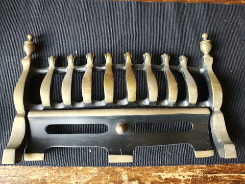 Brass fire grate front - fire, plate
