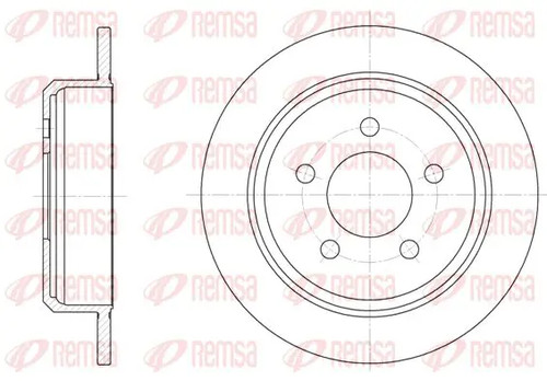 Brake disc rear axle solid - rear,