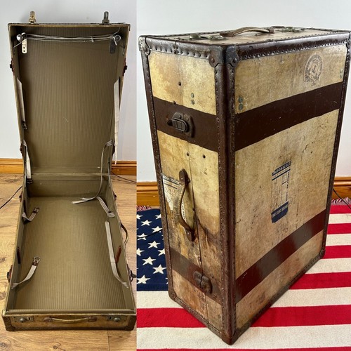 Antique steamer travel - , trunk