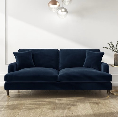 Velvet sofa seater - velvet, 3
