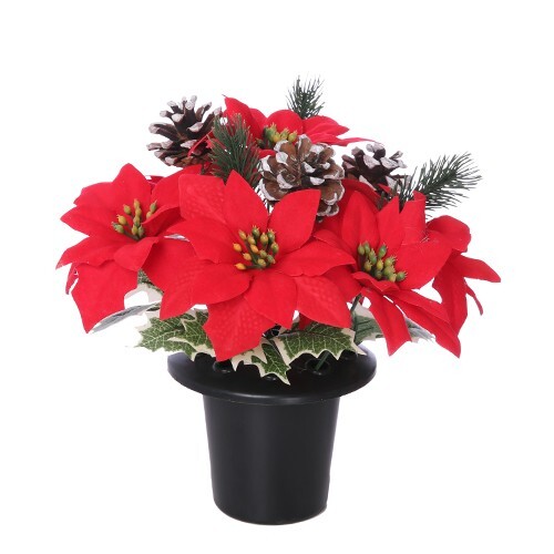 Christmas red poinsettia - christmas,
