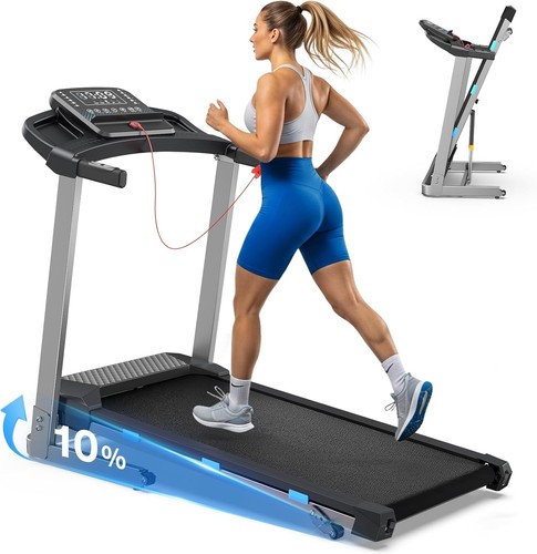 Folding treadmill with level - folding, 3