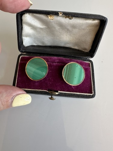 Pair antique collar studs - antique,