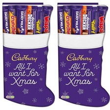 2 x Cadbury Dairy Milk Christmas Stocking Selection Box 194g Chocolate Gift 