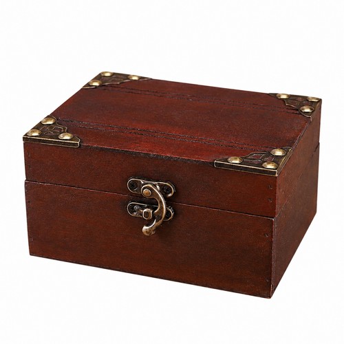 Small wooden jewelry chest - wooden,