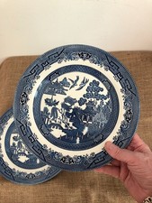 3 x Churchill blue & white