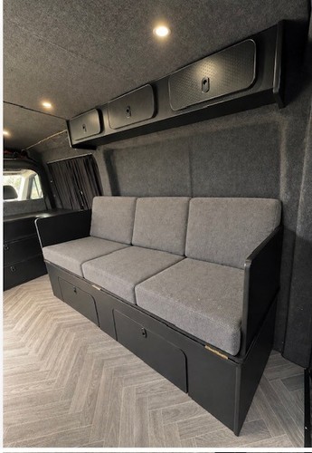 Campervan bed bench storage - bed, bench/