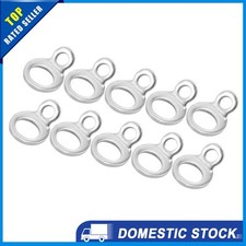 Universal Silver Tone Motorcycle Tie Down Anchors Hooks Strap Rings Pack of 10
