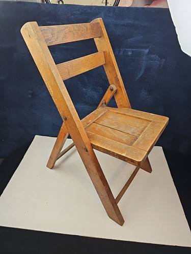 Vintage wooden folding chair - vintage,